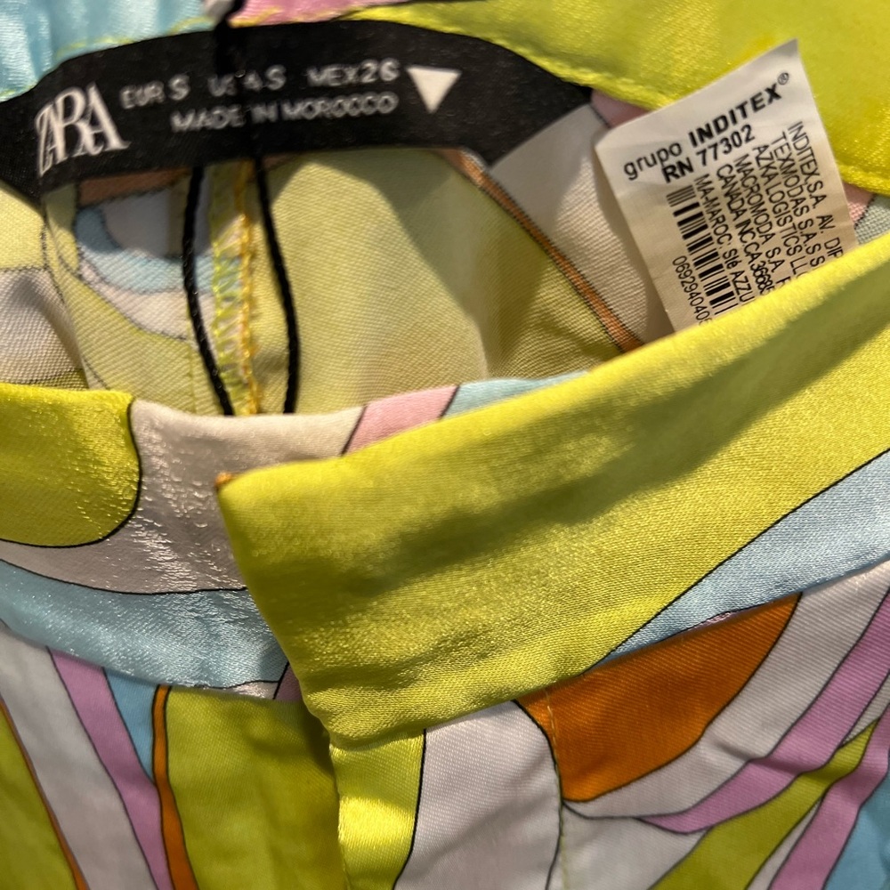 Zara Multicolor Abstract Pattern Pants - Picture 8 of 11